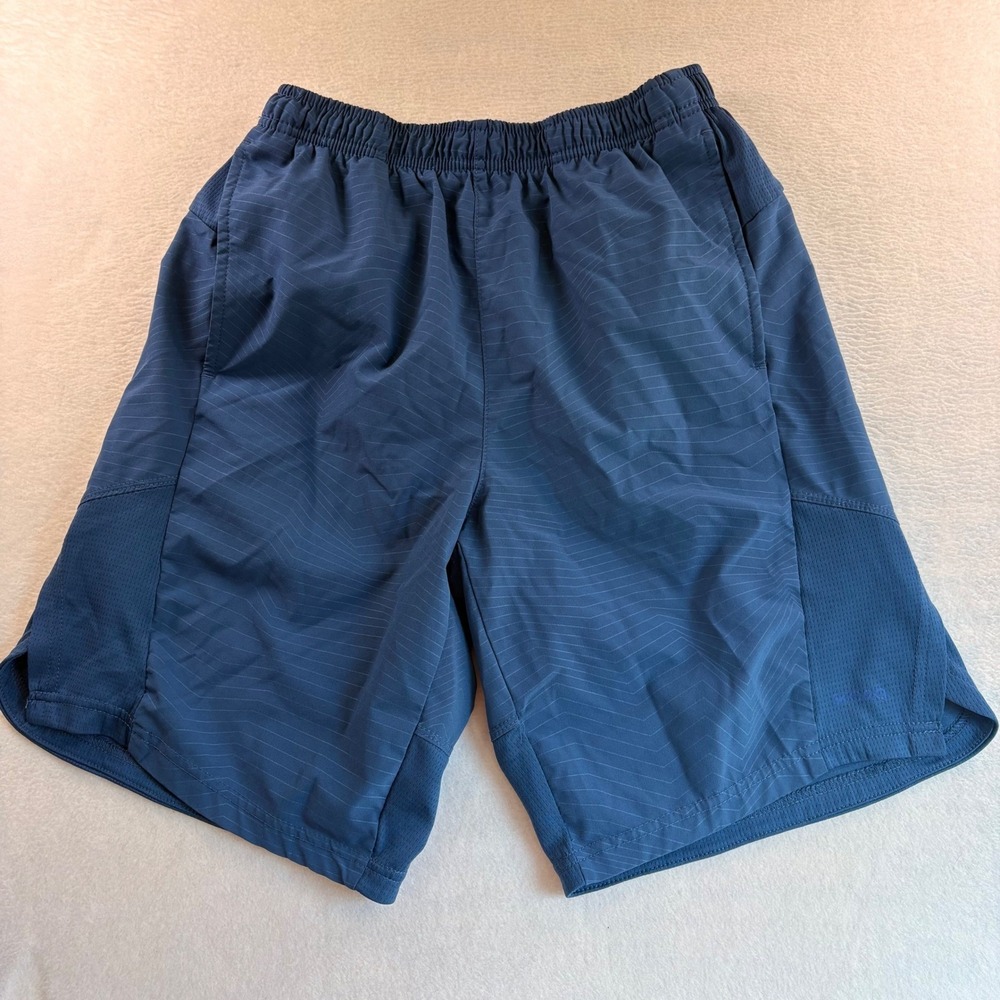 Skora Mens Qwick-Dry Athletic Shorts Blue Lined Running Gym Small